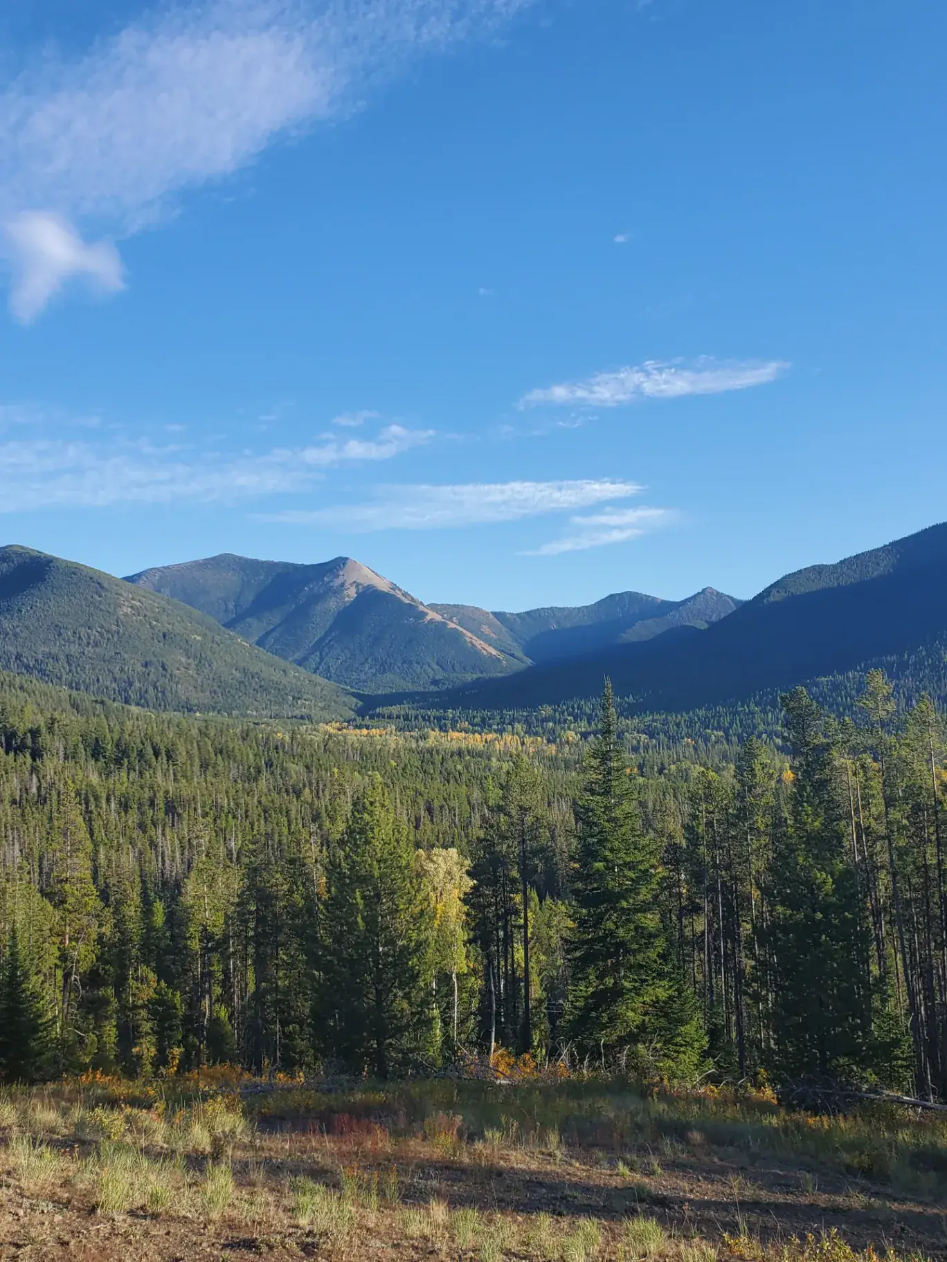 Rocky Mountain Front near Cut Bank, Montana at golden hour